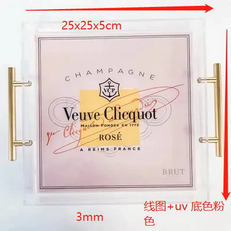 Dishes Plates Veuve Clicquot Champagne Orange Tray Drop Delivery Home Garden Kitchen Dining Bar Dinnerware