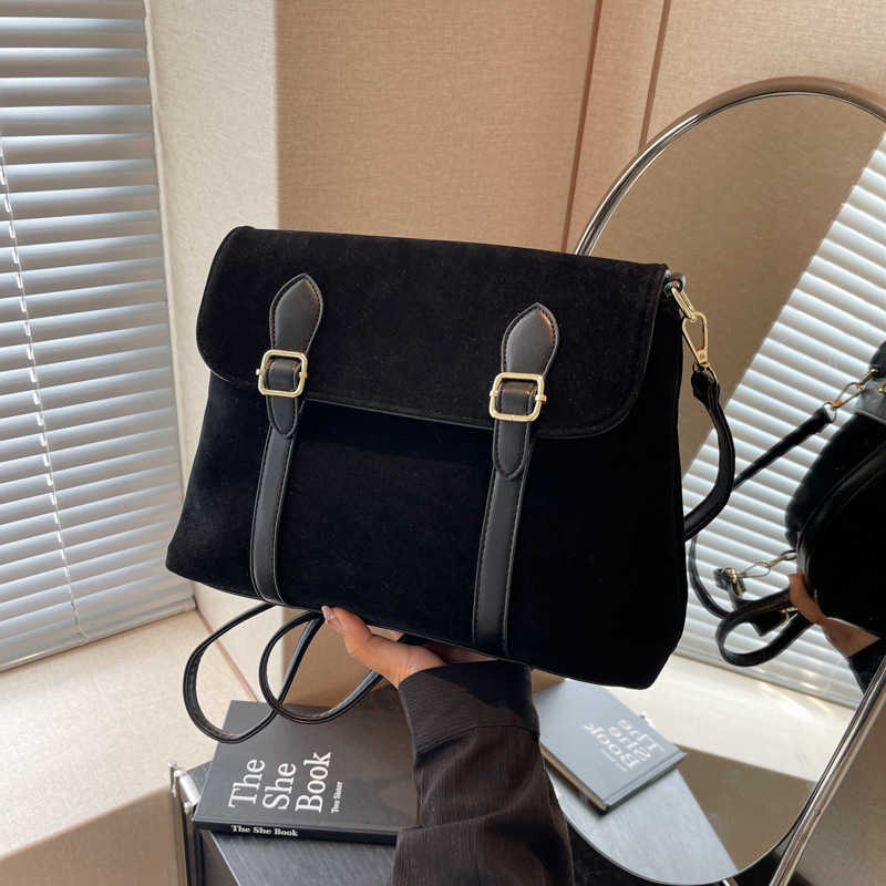 Matte Handbag Autumn And Winter New Korean Version Backpack Large Capacity Single Shoulder Crossbody Messenger Bag