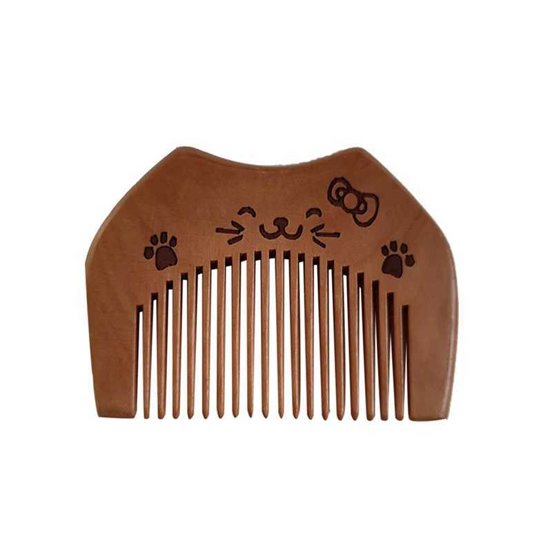 Natural peach wood hair comb closed teeth anti-static head massage hair care wooden tools styling accessories beauty products W241112