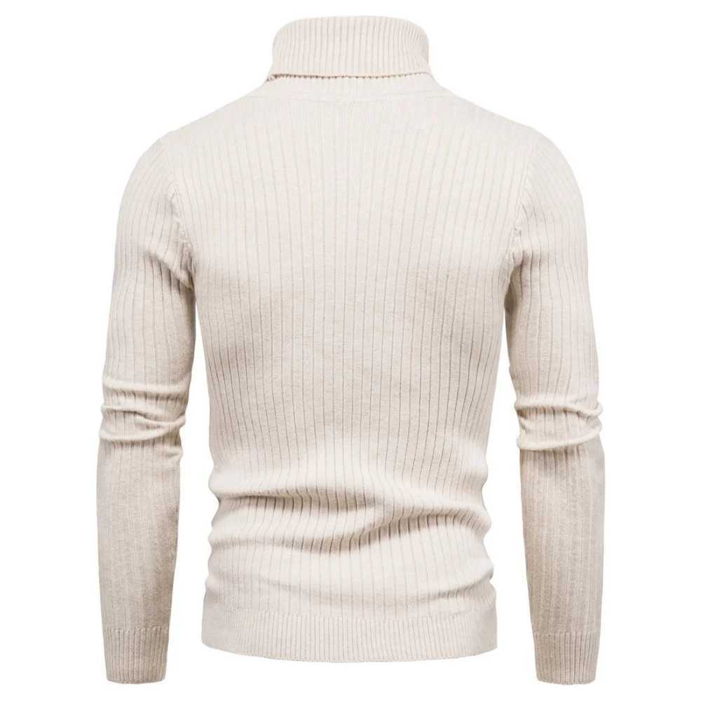 Autumn and Winter Turtle Neck Warm Fashion Solid Color Sweater Mens Sweater Ultra Thin Lanhua Mens Knitted Sweater Bottom Sweater W2411111