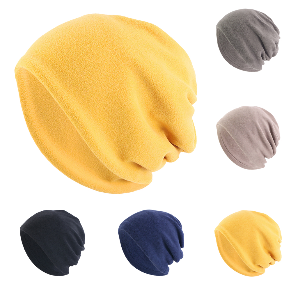 Autumn Winter Warm Beanies Baggy Elastic Fleece Bonnet Tube Turban Women Men Unisex Headscarf Cap Waterproof Ski Outdoor Hat