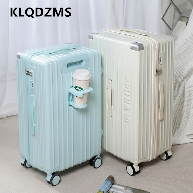 KLQDZMS 20"24"26"28 Inch High-quality Lage Large-capacity Trolley Case Men Boarding Box Universal Wheel Rolling Suitcase f9556