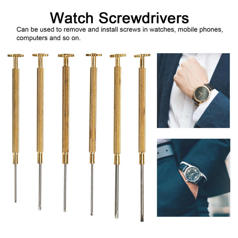 3/4/6Pcs 0.8-1.8mm Precise Slot Screwdrivers Set Watch Glasses Computer Mobile Phone Part Flat Blade Screwdriver Repair Tool Kit