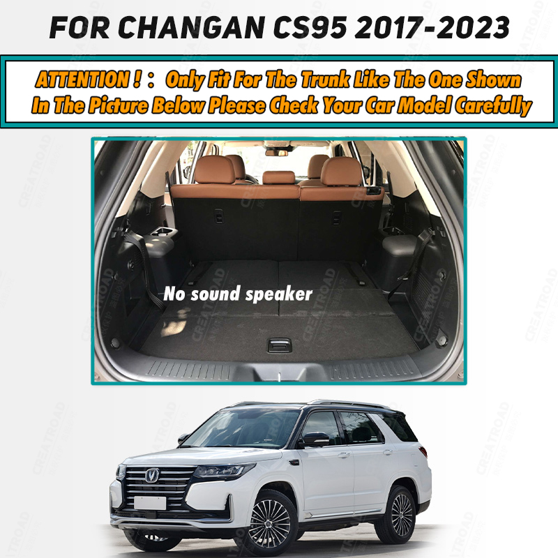 Auto Full Coverage Trunk Mat For Changan CS95 2017-2023 22 21 20 19 18 Car Boot Cover Pad Cargo Interior Protector Accessories 1354f