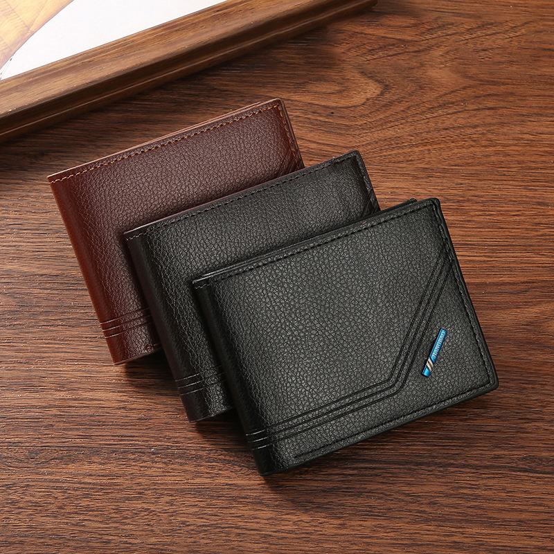Minimalist Soft PU Wallet For Men Vintage Foldable Money Change Pouch Credit Card Holders Slim Short Wallet