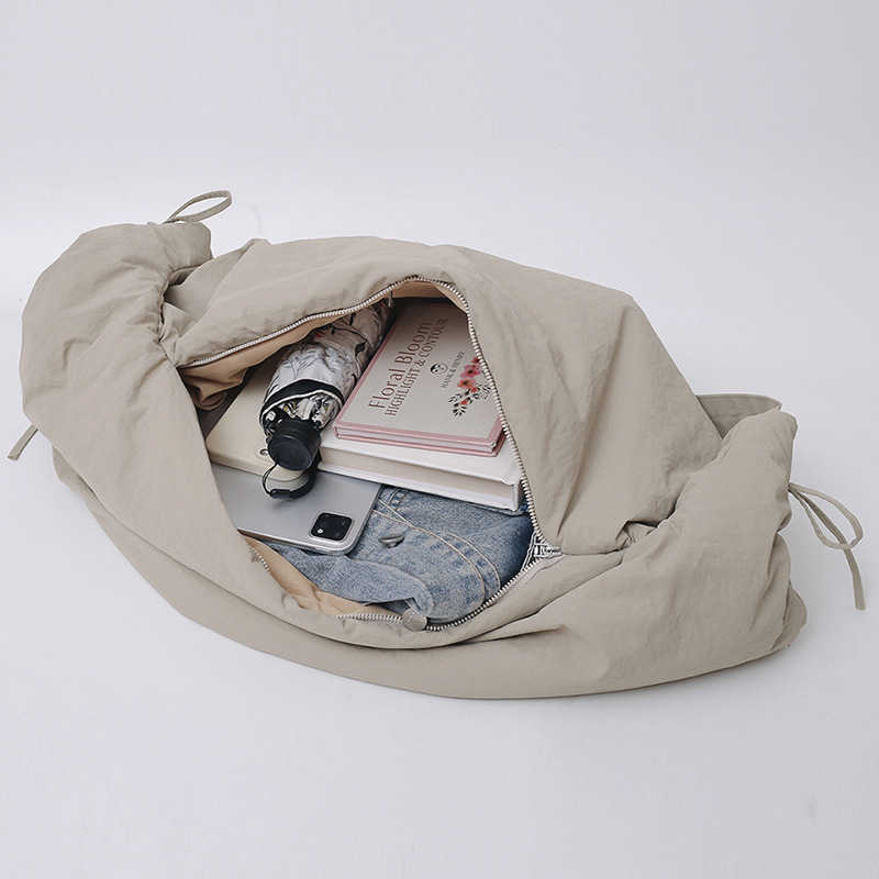 Large Pleated Crescent Wandering Bag Womens Simple Tote Casual Shoulder Bags Large Capacity Crossbody Dumpling Bag 241112