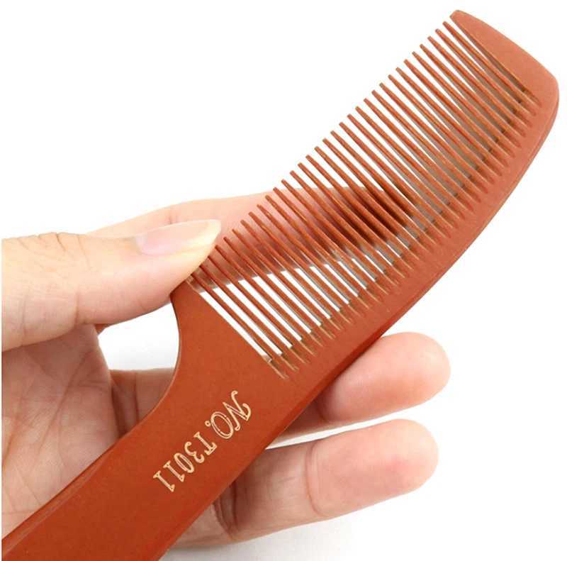 Pure handmade rubberwood comb salon anti-static and anti entanglement wood cutting comb hair brush care styling tools salon accessories W241112