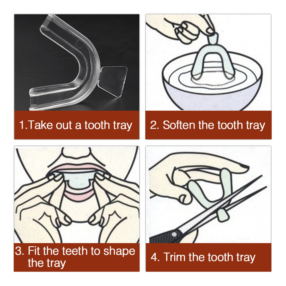 2-5Pcs Mouth Guard EVA Teeth Protector Night Guard Mouth Tray for Bruxism Grinding Anti-snoring Teeth Whitening Boxing Protectio
