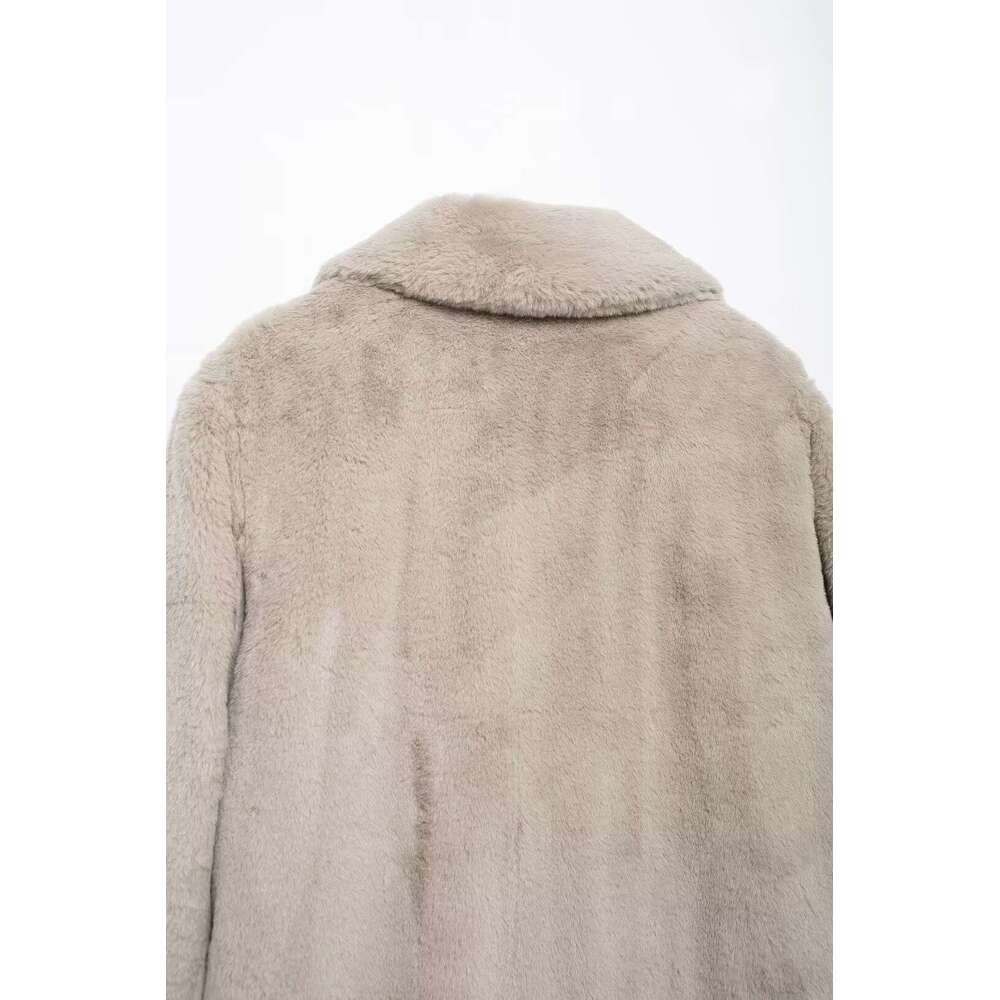 shanshi fur coat women autumn fashion new artificial fur effect coat for women's clothing