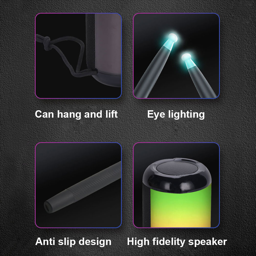 BT Electric Air Drum Set Pocketdrum with 3.5 Mm Headphone Jack for Beginners Kids Children Adults Practice for Adults Kids Gift