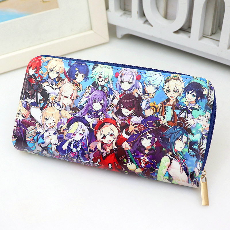 Anime Game Genshin Impact Xiao Hutao PU Leather Multi-Layer Wallets Cosplay Wallet Coin Bag Zipper Purse Gift e1c67 5 646f8