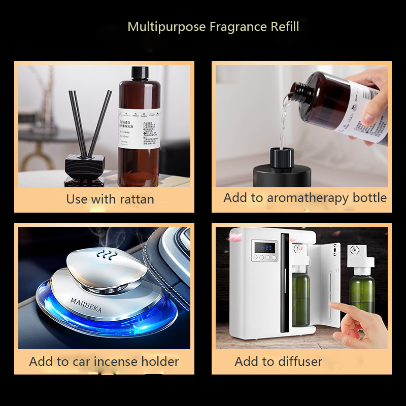500ml Aromatic Essential Oil Fire-Free Aromatherapy Multi-Functional Liquid Five-Star Hotel Home Air Freshener Lavender Jasmine