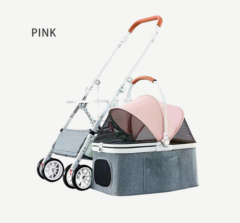 2024 new 2in1 pet trolley carrier with Detachable wheels Lightweight Folding pet stroller Outdoor Travel pet carrier bag
