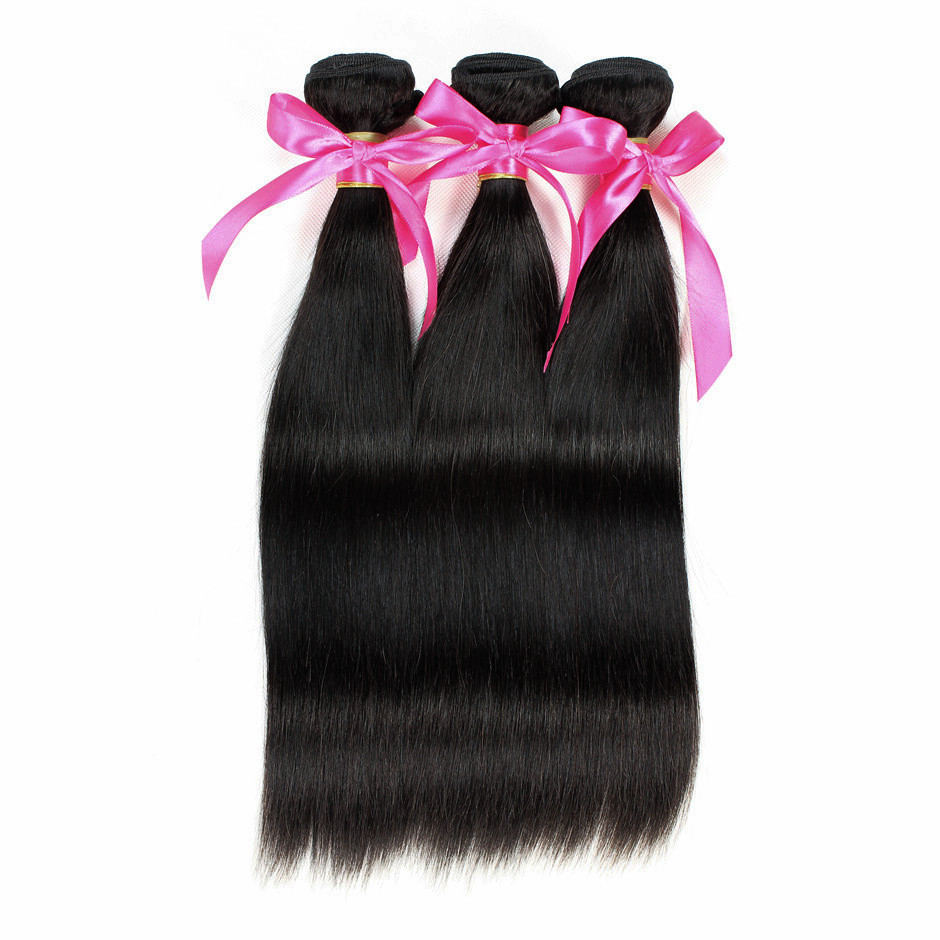 Brazilian Straight Hair Extensions Remy Hair Weave Bundles Nature Color 1/3/4 Bundles Thick Straight Human Hair Bundles 5743b