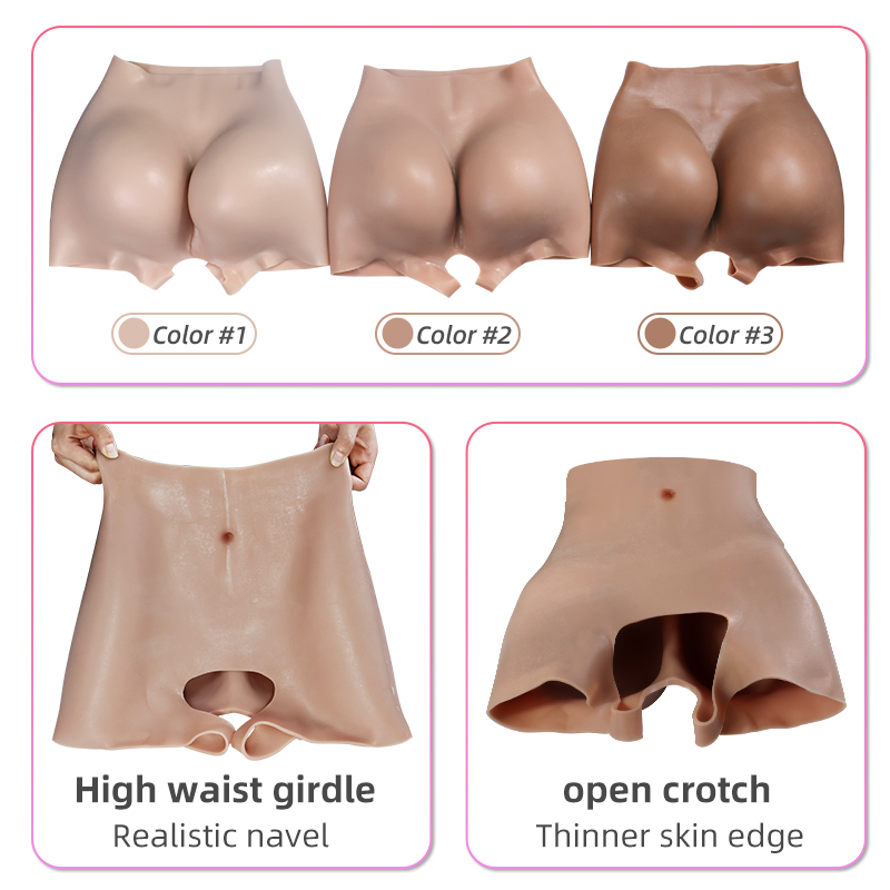 Silicone Buttocks Pants 2cm Enhancing Padded And Fake Big Hips 1cm Padding Sexy Ass Realistic Butt Shapers for African Women