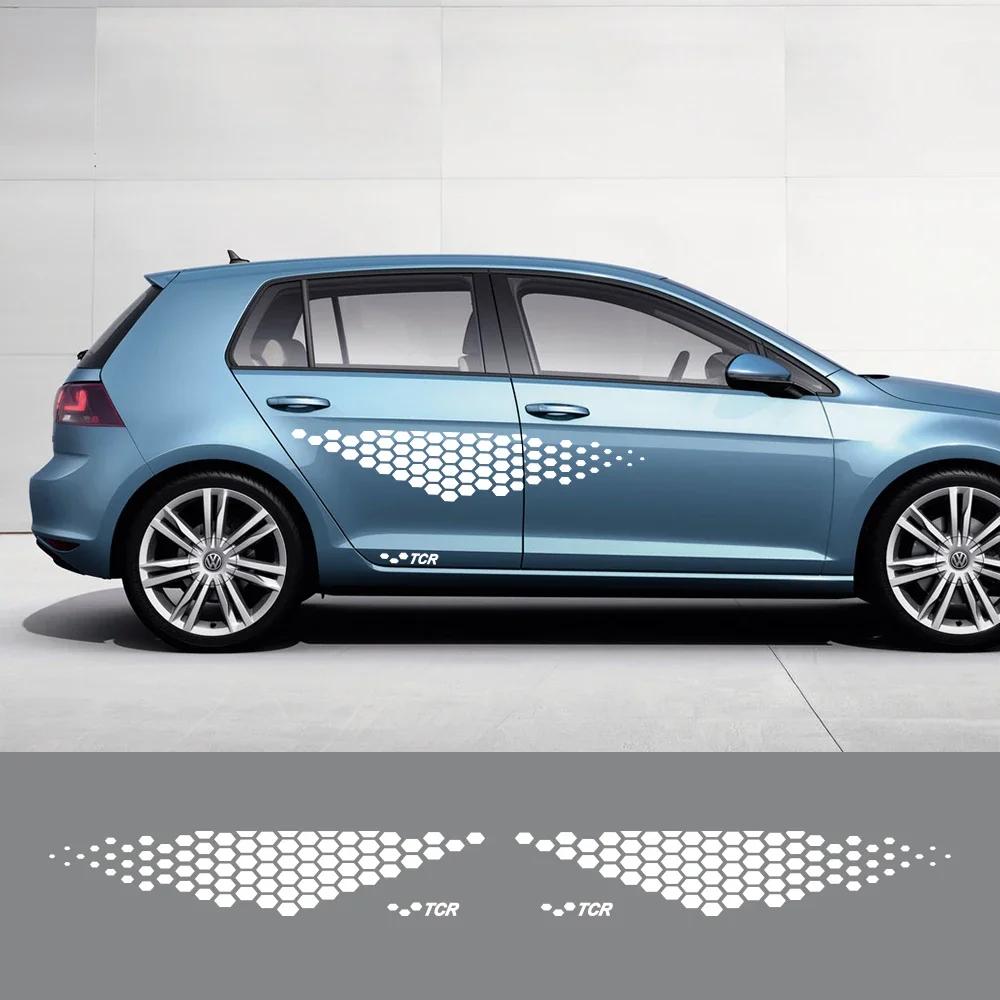Car Door Side Stickers For Volkswagen VW Golf 4 5 6 7 TSI TCR GTD GTI MK4 MK5 MK3 MK2 MK7 Polo Auto Accessories Vinyl Decals