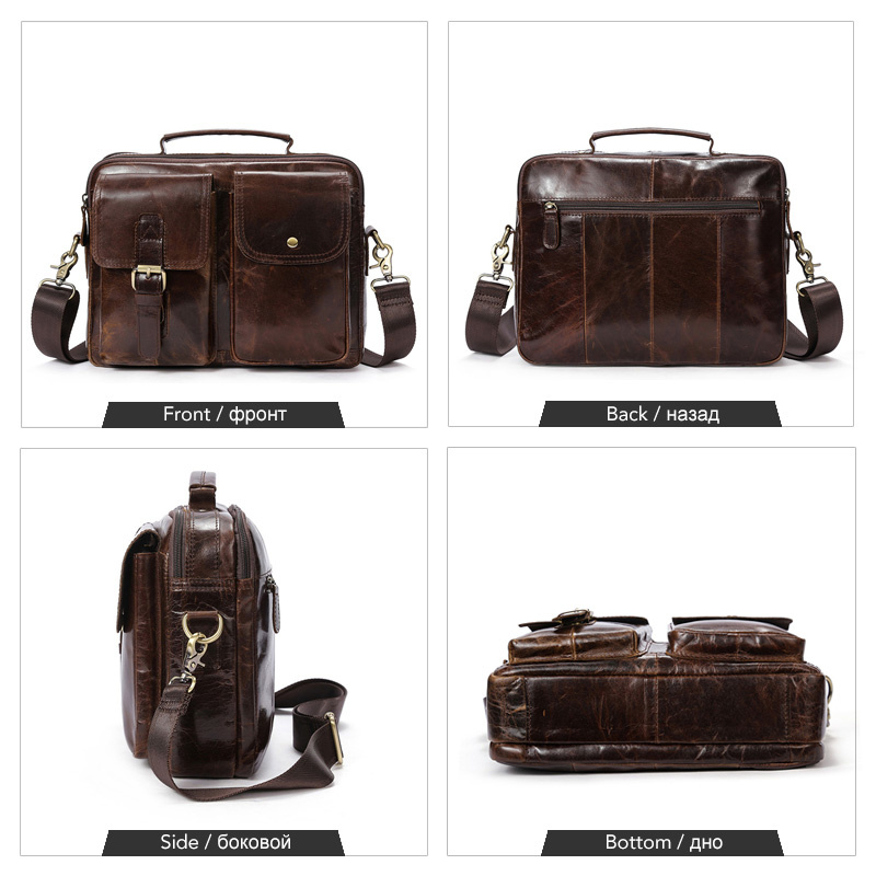 shoulder bag Men's for men totes Hasp Top-handle Vintage male 's genuine leather crossbody s Hand 8114 5874c