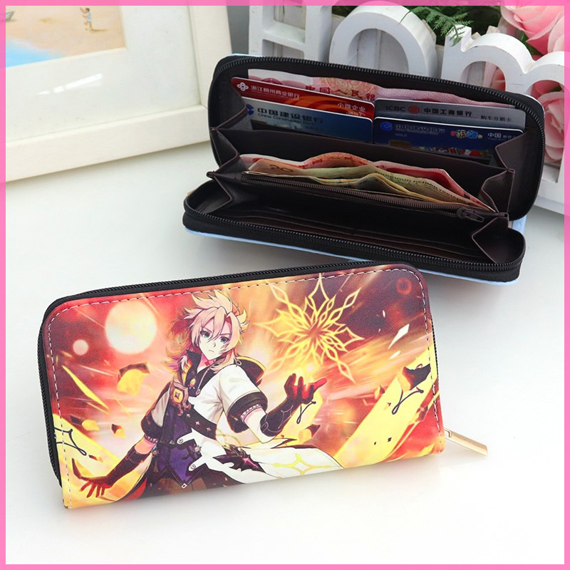 Anime Game Genshin Impact Xiao Hutao PU Leather Multi-Layer Wallets Cosplay Wallet Coin Bag Zipper Purse Gift e1c67 5 646f8