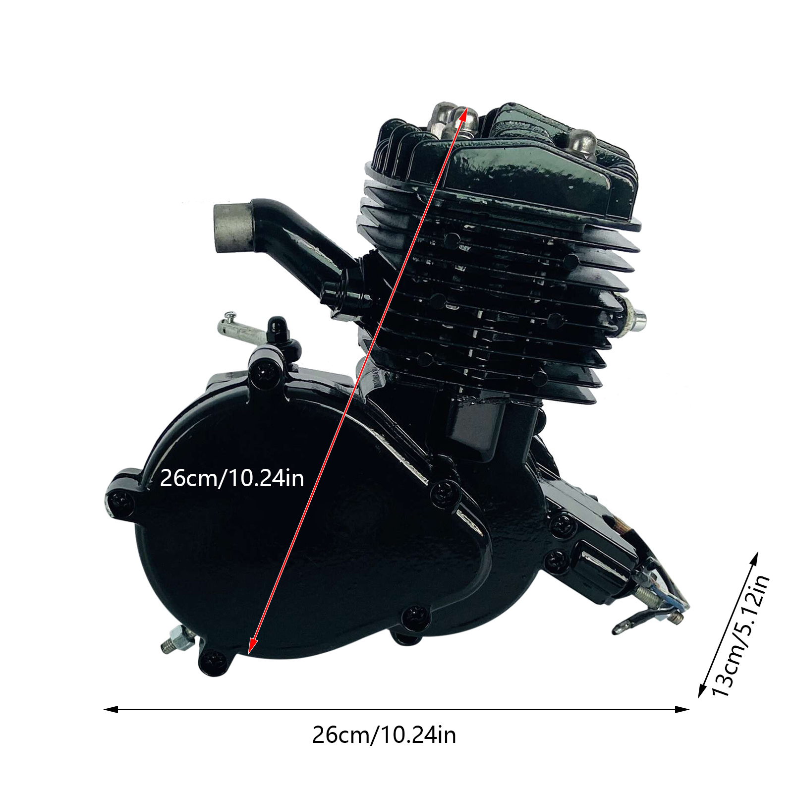 80CC 2 Stroke Mini 2 Hub Motor DIY Gas Engine Pullstart Carburettor Super Fuel-efficient for Bicycle Scooter
