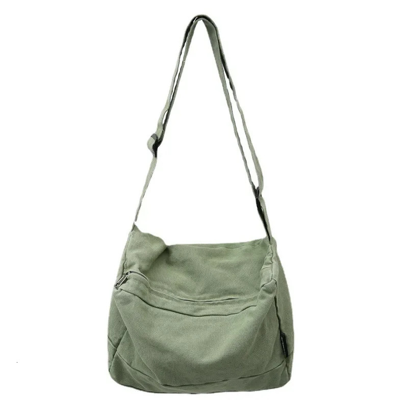 Japanese canvas mens cross body bag casual student shoulder messenger backpack fashionable large fabric unisex handbag 241111