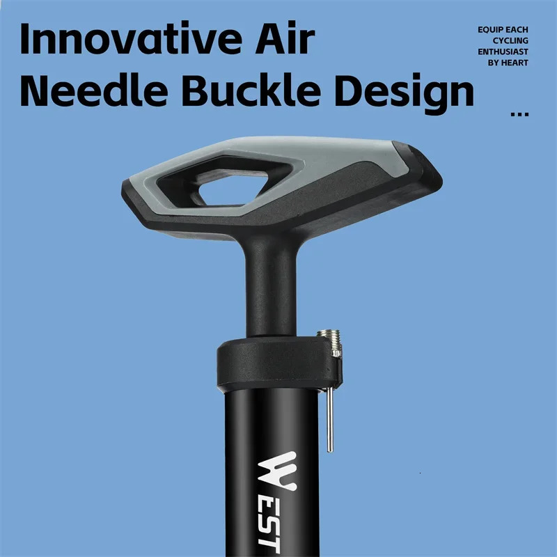 WEST BIKING portable manual air pump with extension hose used for balloon basketball soccer swimming multi needle air pump 241112