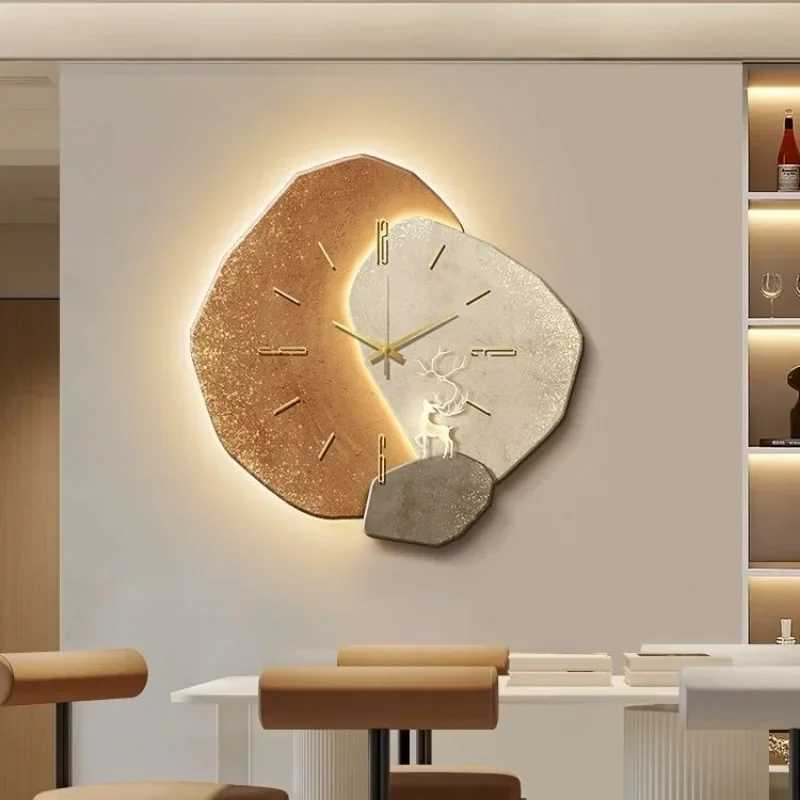 Wall Clocks Creative Unique Clock Living Room Large Modern Art Design Retro Home Decor Painting J241112 H250116