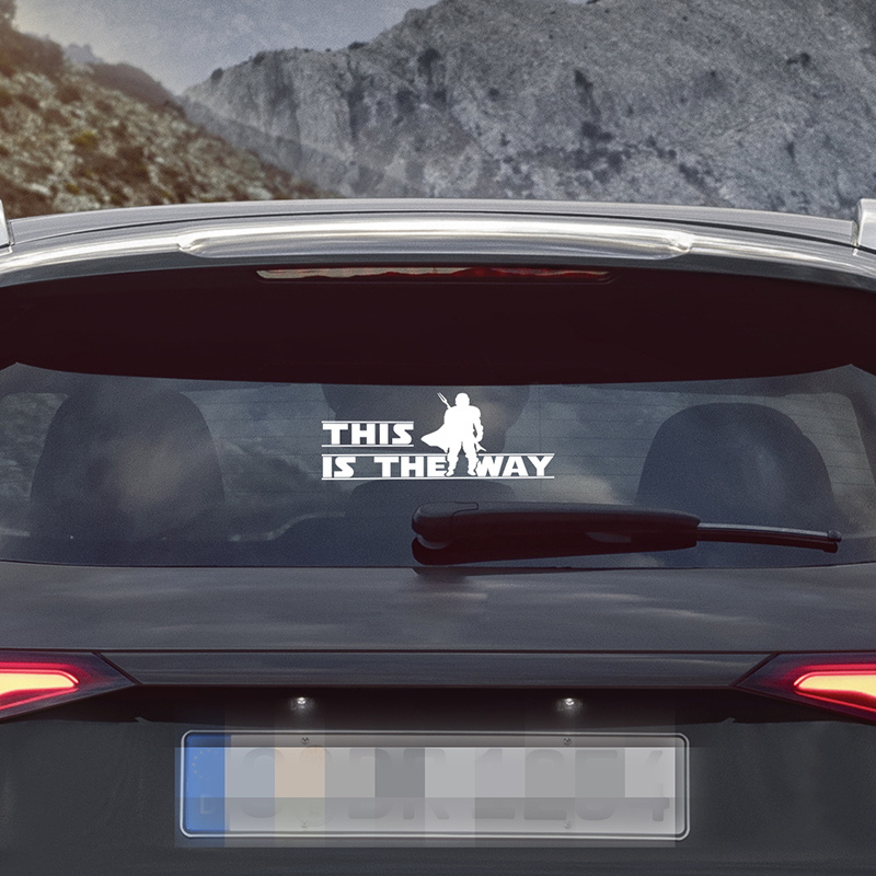 This is the way Stickers Vinyl Waterproof Rear Windshield Car Personality Auto Body Styling Decor Window Sticker