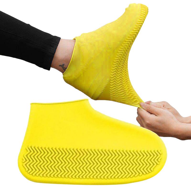 NEW 1 Pair Waterproof Non-slip Silicone Shoe Elastic Wear-resistant Unisex Rain Boots For Outdoor Rainy Day Reusable Shoe Cover 69ca0