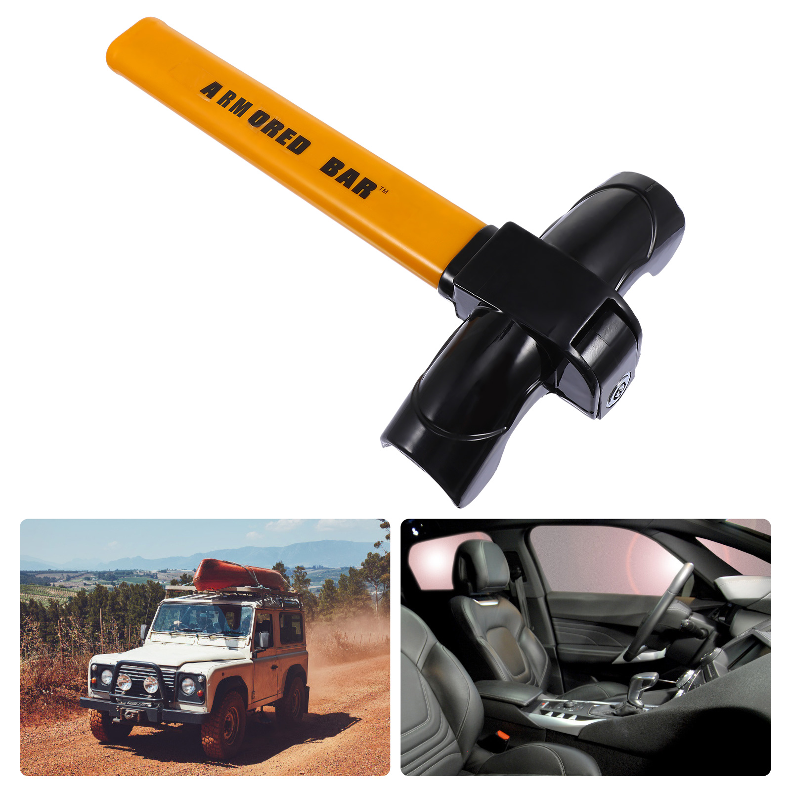 Car Steering Wheel Anti-theft Lock T-shaped Lock Automobile Interior Supplies 0090d