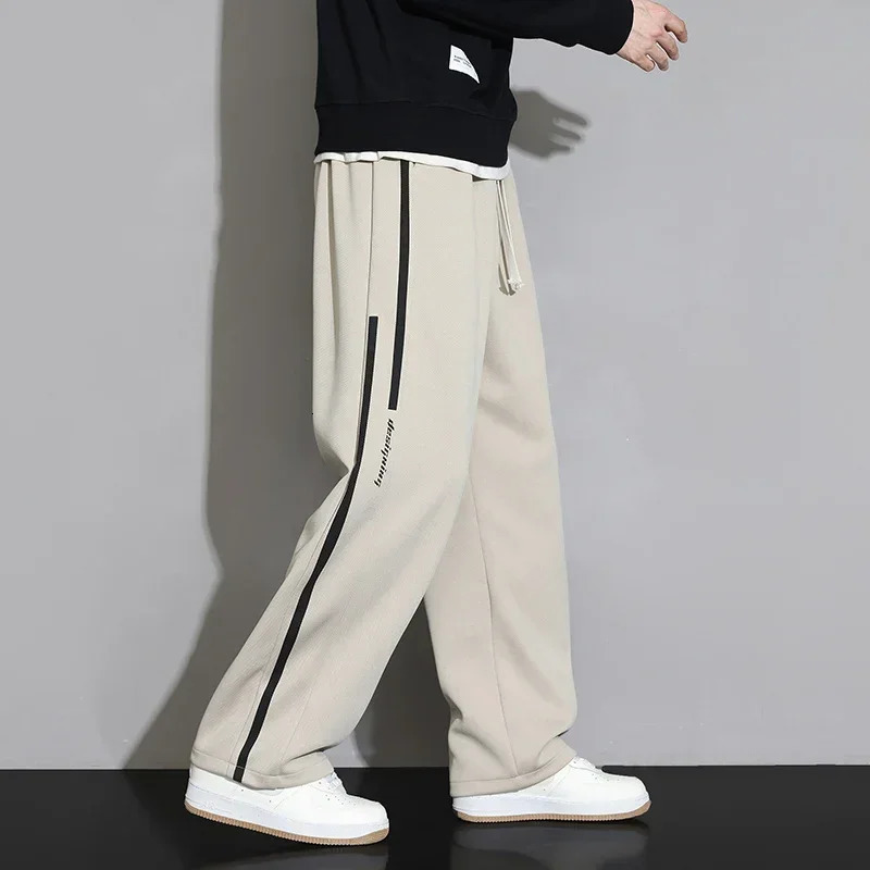 Sweatpants Men Baggy Joggers Wide Leg Pants Neutral Breathable Loose Outdoor Trousers Fashion n Jogging 241112