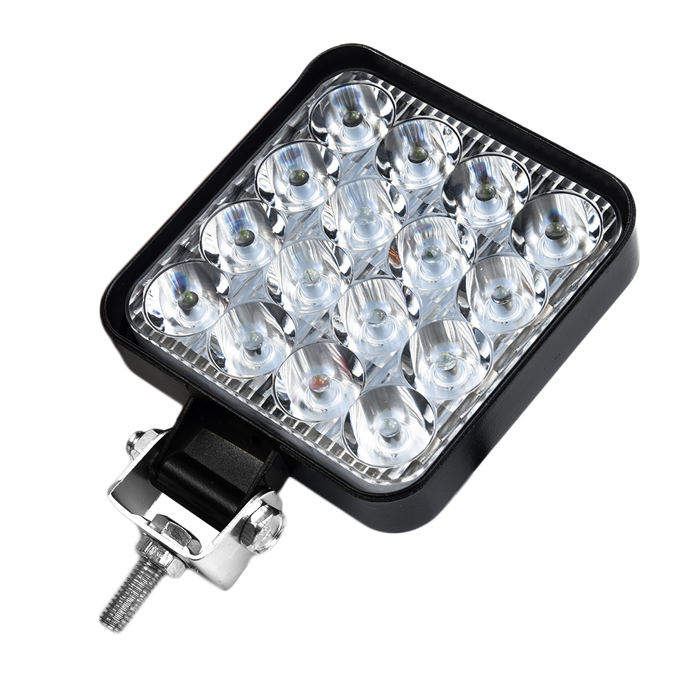 16-LED Work Green Lights Bar Floodlight Car ATV Off-road Driving Fog Lamp 12V/24V 48W 6000K For Project Vehicles Excavator Truck