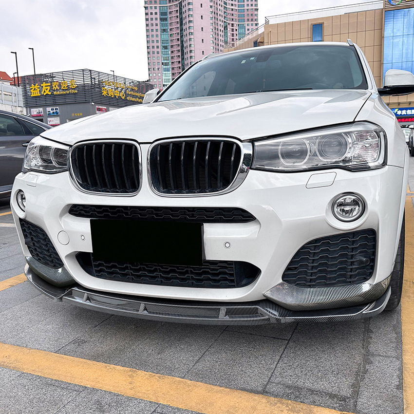 Car Front Lower Lip Splitter Diffuser Body Kit For X3 F25 X4 F26 LCI M Sport 2014 2015 2016 2017 Spoiler Bumper Guard
