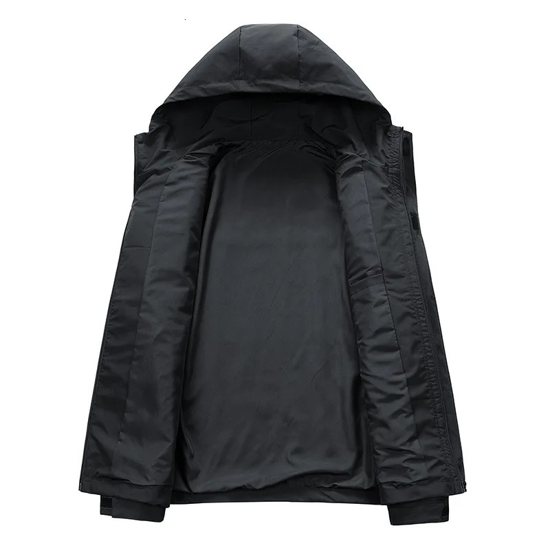 Men Jacket Hooded Windbreaker Trench Coats Oversize 6XL 7XL 8XL Plus Size Waterproof Black Bomber Camping Loose Thin Softshell 241108