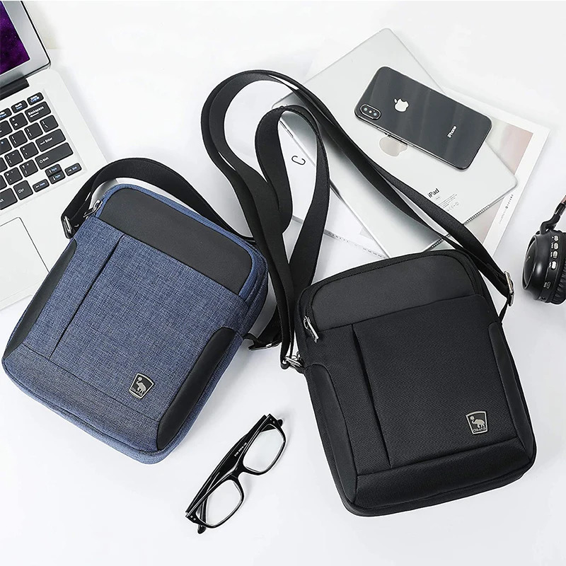 OIWAS Crossbody Bag Mens Pouch Small Man Bags Mini Single Shoulder Messenger Cross Body Wallet for Travel Work School 241111