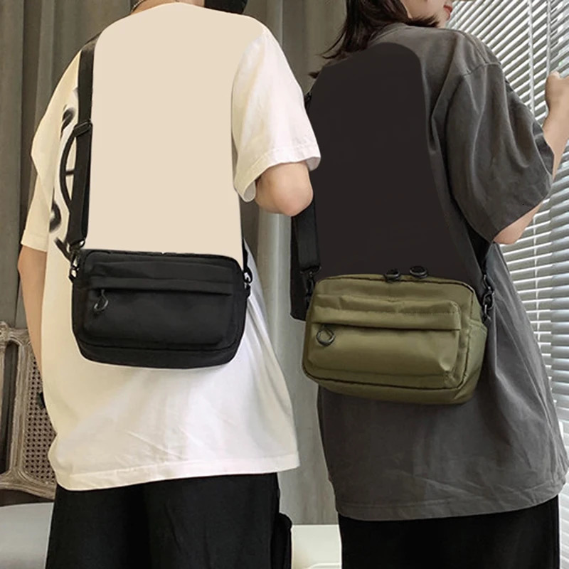 Casual Men Shoulder Messenger Bag Nylon Cell Phone Unisex Crossbody Pack Travel Waist Male Chest Pouch Backpak 241111