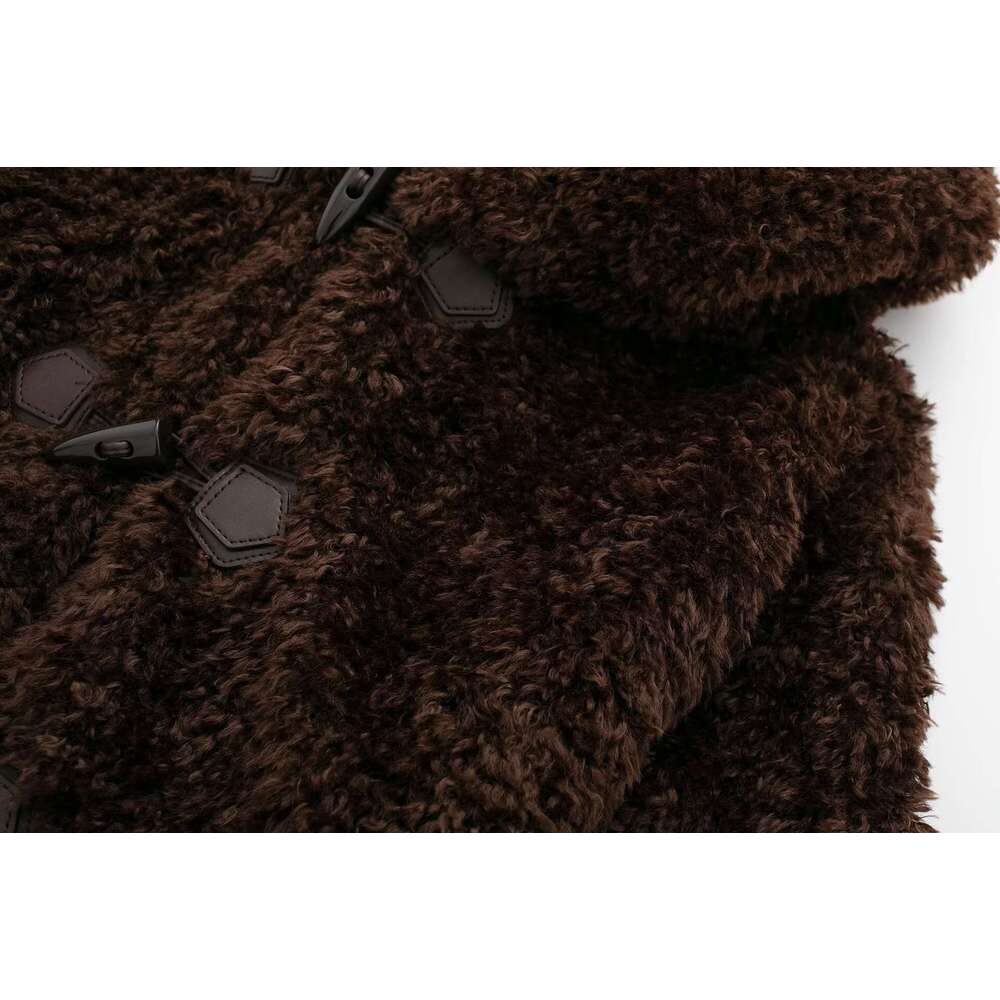 shanshi fur coat women autumn fashion knot buckle fur effect short coat jacket women's jacket