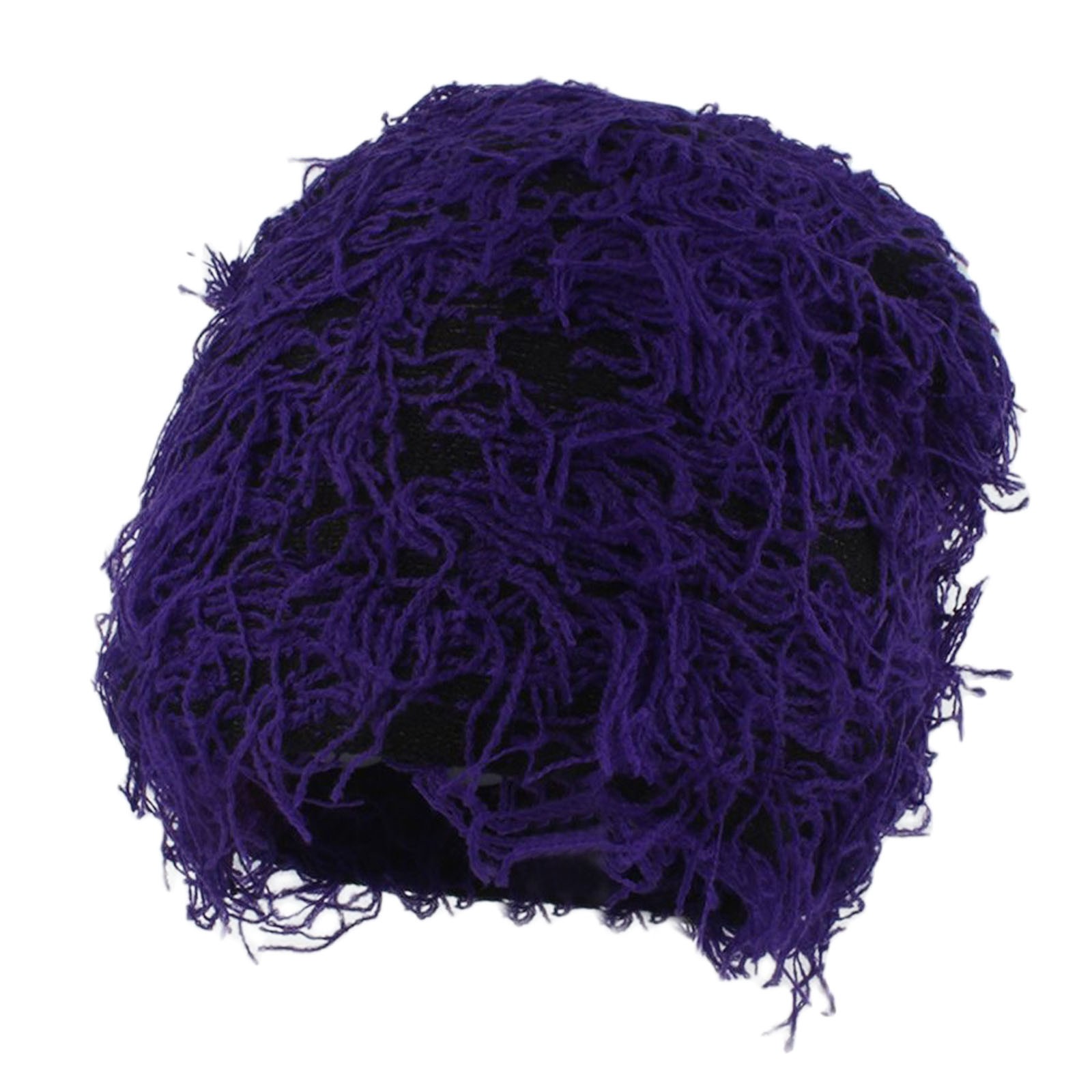 Beanies Hat for Men Outdoor Camouflage Fleece Fuzzy Balaclava Distressed Knitted Full Face Ski Mask