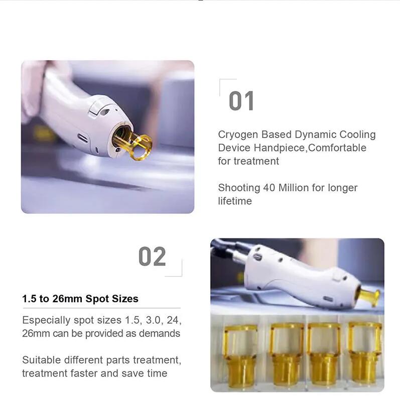 New Optical fiber hair removal laser 1064 755 long pulse nd yag laser hair removal machine alexandrite Laser Skin Rejuvenation beauty machine Two year