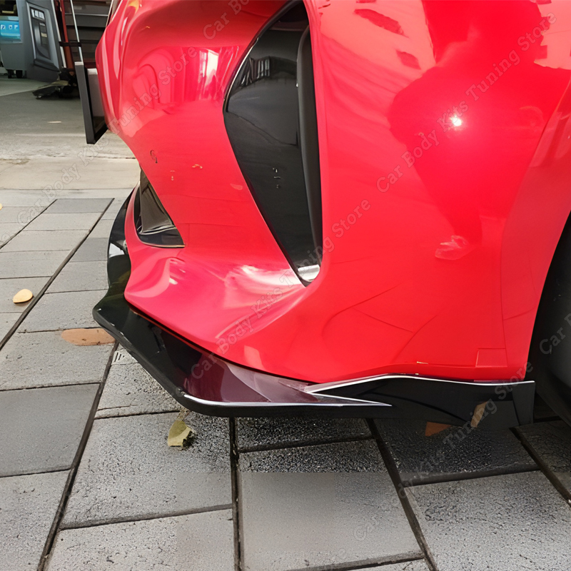 3Pcs Car Front Lip Bumper Splitter Diffuser Body Kit Spoiler For Kia Stinger GT 2018-2023 Tuning Gloss Black Style Accessories