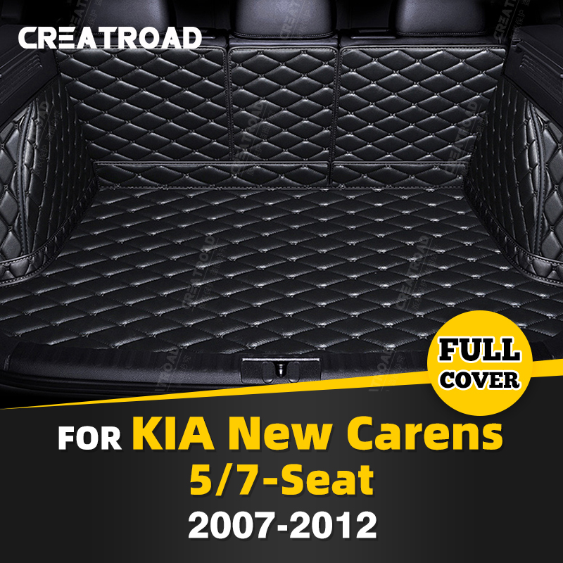 Auto Full Coverage Trunk Mat For Kia New Carens 5-Seat 2007-2012 16 15 Car Boot Cover Pad Cargo Interior Protector Accessories 874a3