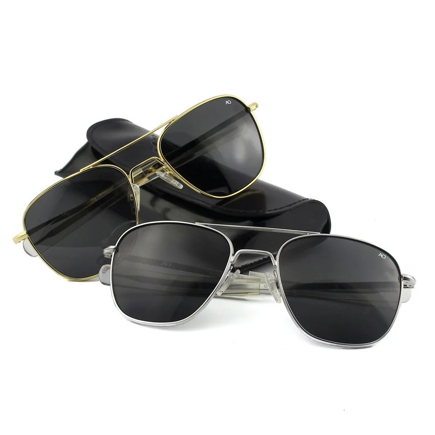 Aviation Sunglasses Men Women Outdoor driving glasses pilot American Army Military Optical AO SunGlasses glasses Oculos de sol 240407
