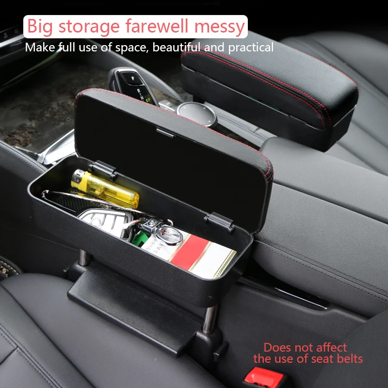 SEAMETAL Car Armrest Box Elbow Rest Pad Arm Rest Extender Universal Console Storage Organizer Adjustable Height Elbow Support