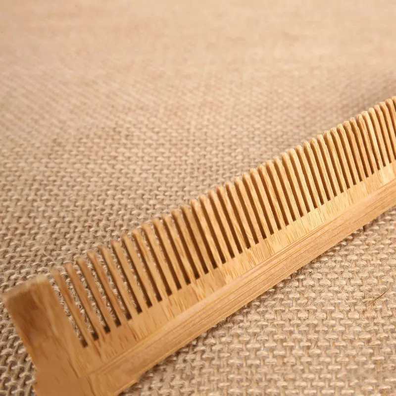 Barberia wooden comb bamboo massage hair comb natural anti-static brush hair care hair salon styling tools and accessories W241112