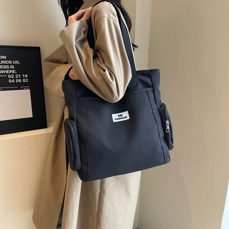 Sewing thread canvas zipper womens handbag Commuting selling womens shoulder bag free delivery Bolso Mujer 241111