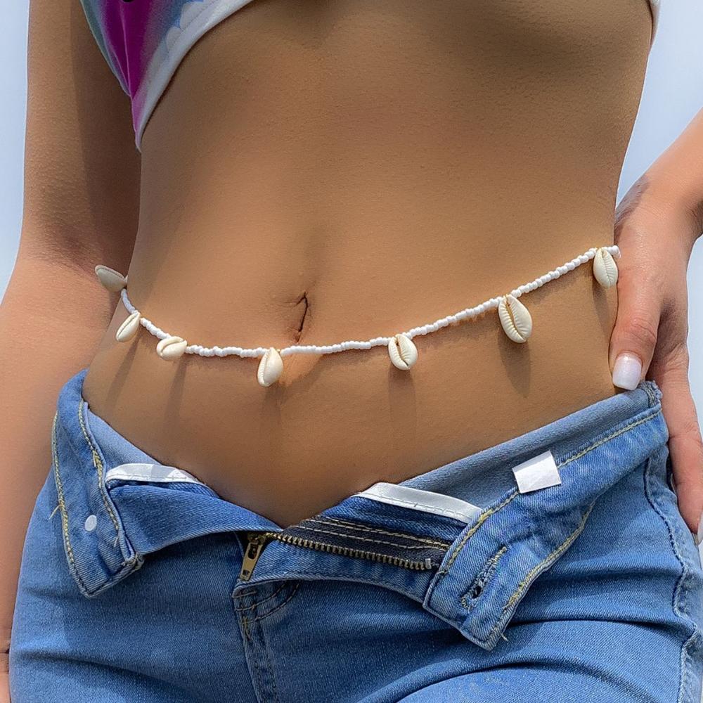 Adjustable Shell Bohemia For Girls Double Layer Women Waist Chain Belly Chain Belt Body Jewelry Korean Waistbands bc4dc