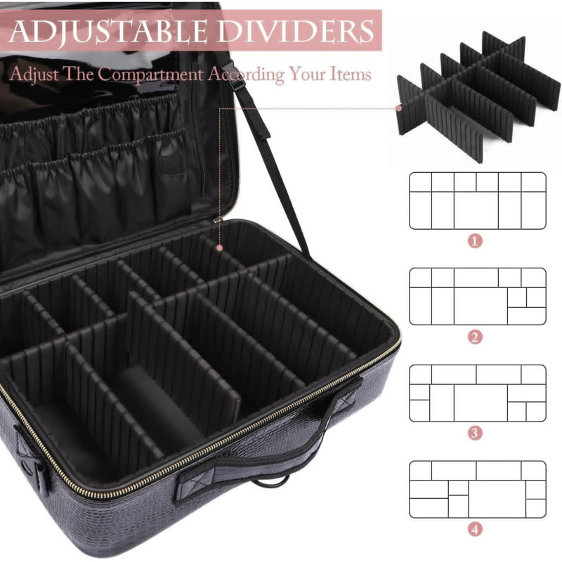 Makeup Brush Case Make Up Bags Vanity Maleta Maquille Full Professional Makeup Suitcase Women Cosmetics Nail Tool Storage Box cebfd