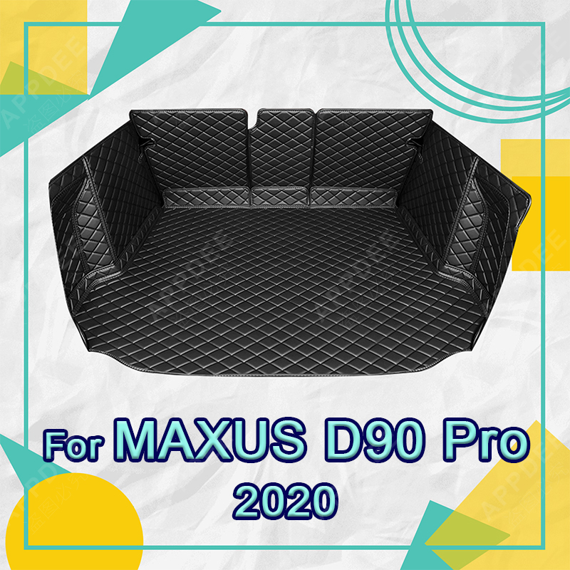 Auto Full Coverage Trunk Mat For MAXUS D90 Pro 7-Seat 2020 Car Boot Cover Pad Cargo Liner Interior Protector Accessories 19933