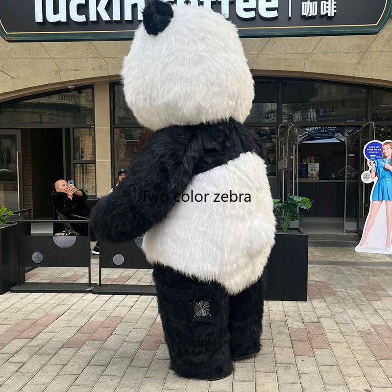 Inflatable Panda Cosplay Furry Costumes Giant Plush Bear Mascot Party Weddding Cosplay Costumes For Adult Man Women Girl Boy