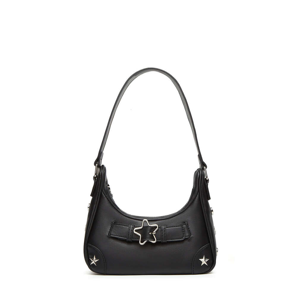 Summer new retro cowboy star girl senior sense one shoulder oblique straddle small hand armpit crescent bag