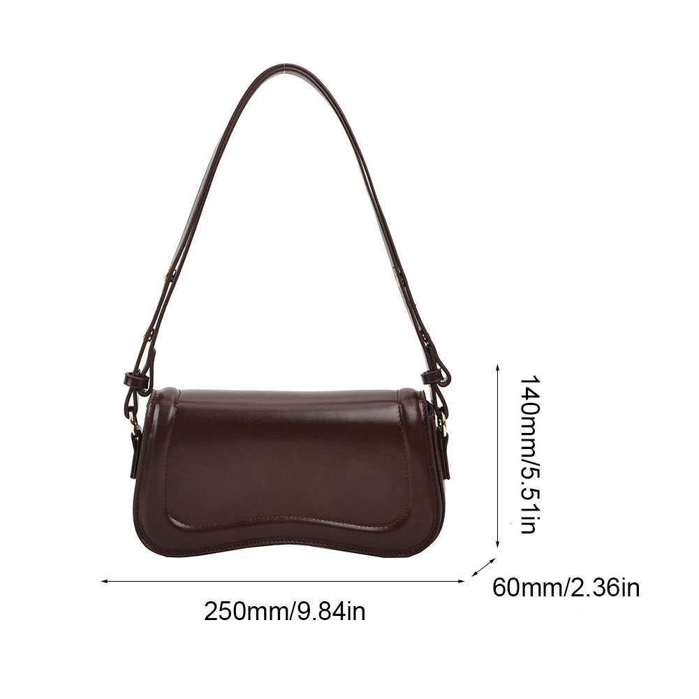 PU Leather Shoulder Women Causal Handbags&Purse Designer Solid Color Small Crossbody Versatile Ladies Armpit Bag